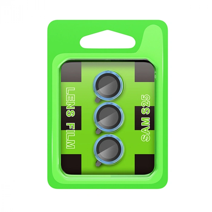 Newface Samsung Galaxy S25 Plus Raze Metal Kamera Lens - Mavi