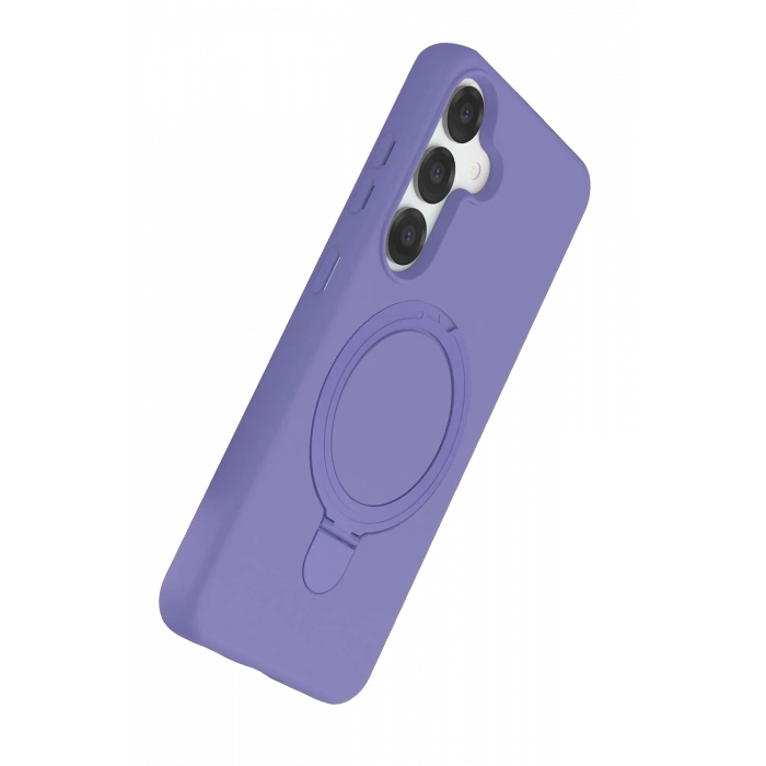 Newface Samsung Galaxy S25 Regal Magsafe Standlı Kapak - Lila