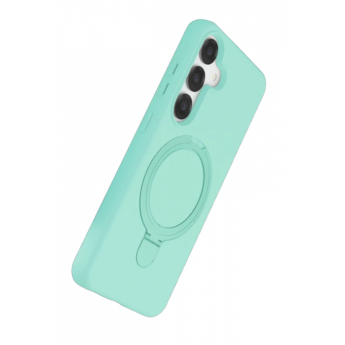 Newface Samsung Galaxy S25 Regal Magsafe Standlı Kapak - Su Yeşili