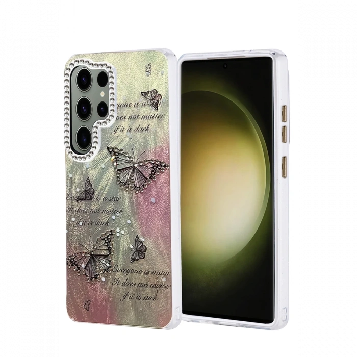 Newface Samsung Galaxy S25 Ultra Kılıf Blade Aynalı Desenli Kapak - Desen 6