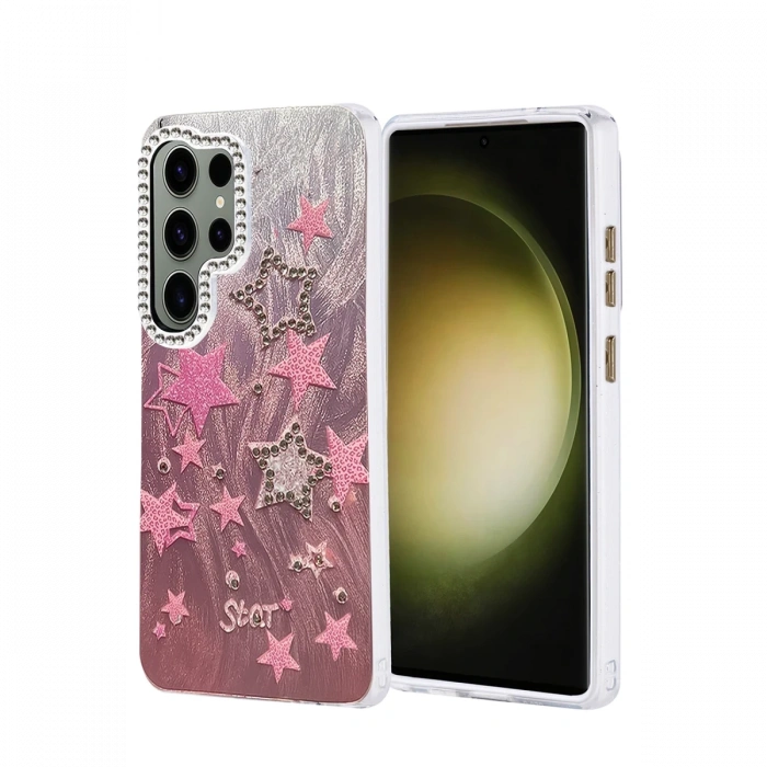 Newface Samsung Galaxy S25 Ultra Kılıf Blade Aynalı Desenli Kapak - Desen 7