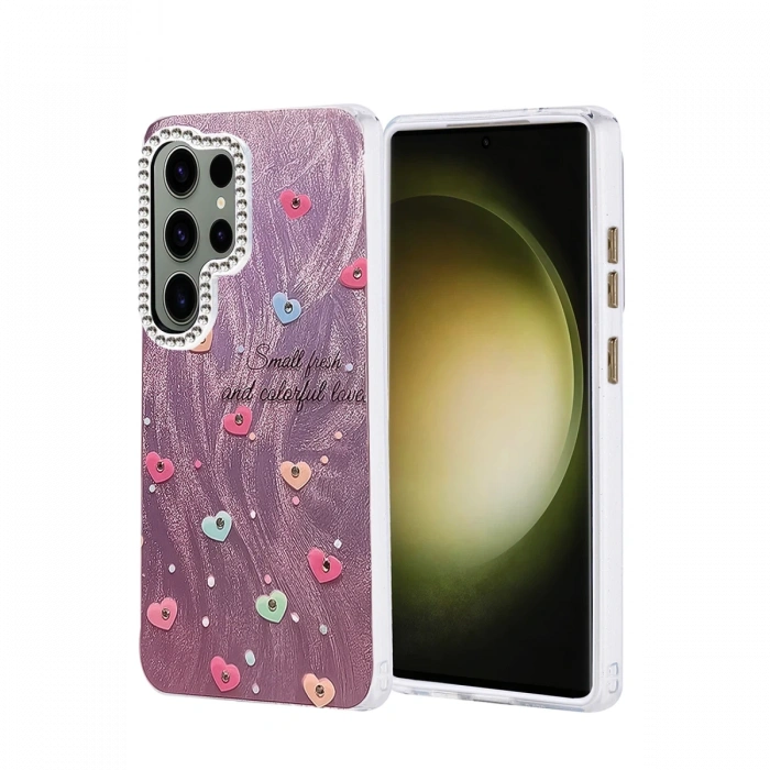 Newface Samsung Galaxy S25 Ultra Kılıf Blade Aynalı Desenli Kapak - Desen 8