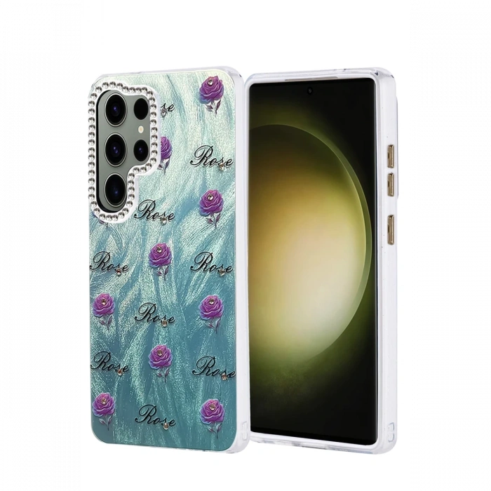 Newface Samsung Galaxy S25 Ultra Kılıf Blade Aynalı Desenli Kapak - Desen 9