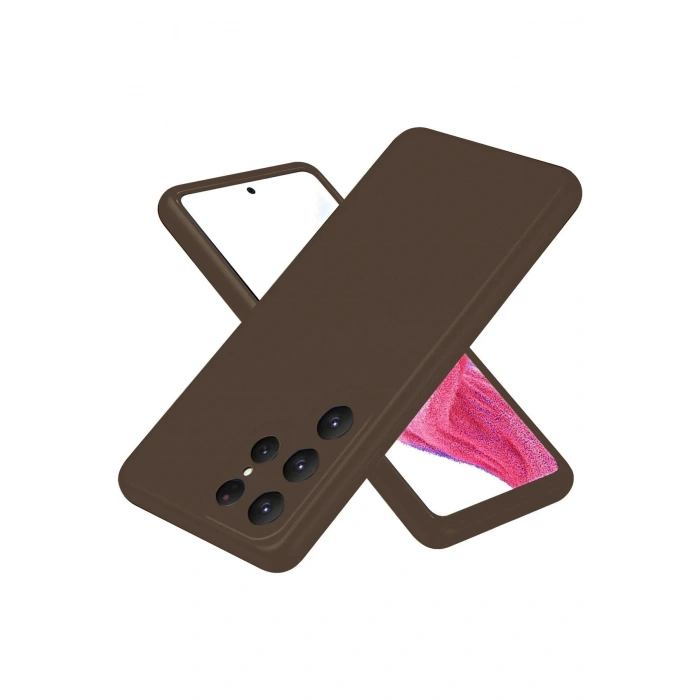 Newface Samsung Galaxy S25 Ultra Kılıf First Silikon - Kahverengi