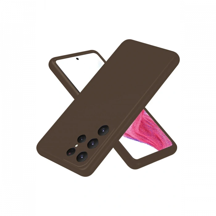 Newface Samsung Galaxy S25 Ultra Kılıf First Silikon - Kahverengi