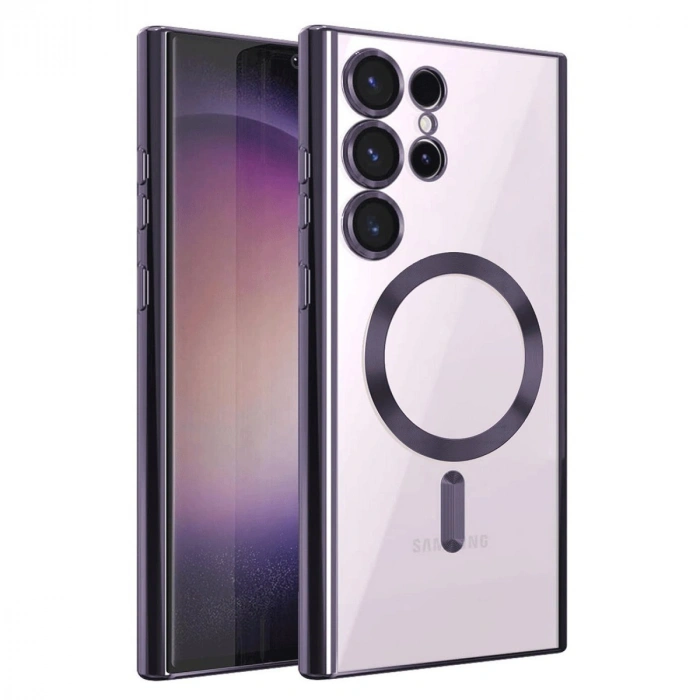 Newface Samsung Galaxy S25 Ultra Kılıf Kross Magneticsafe Kapak - Mor