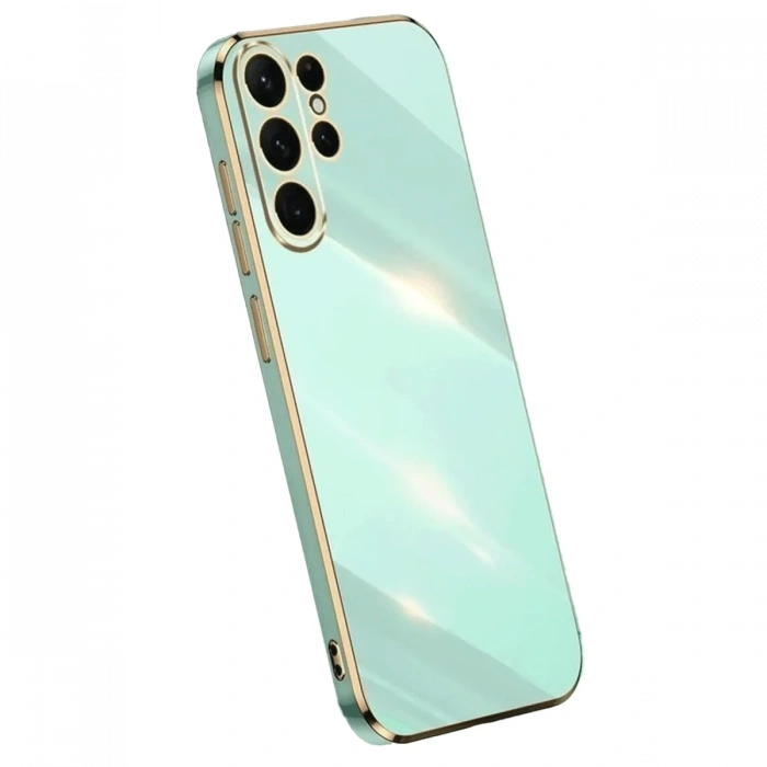 Newface Samsung Galaxy S25 Ultra Kılıf Volet Silikon - Açık Yeşil