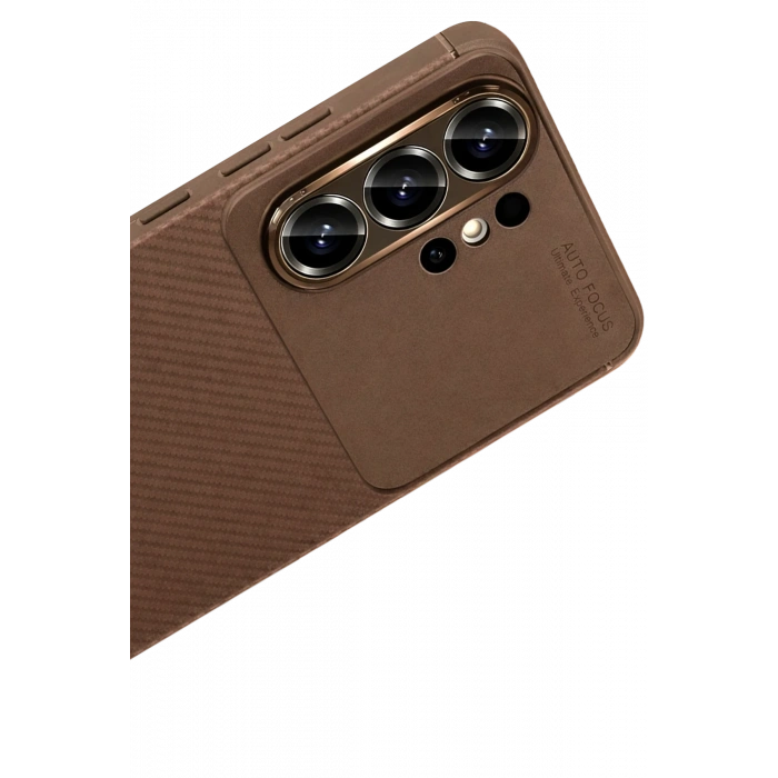 Newface Samsung Galaxy S26 Ultra Auto Focus Karbon Kapak - Kahverengi