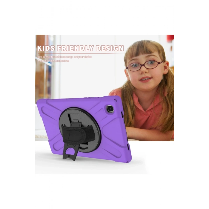 Newface Samsung Galaxy T220 Tab A7 Lite 8.7 Kılıf Amazing Tablet Kapak - Mor