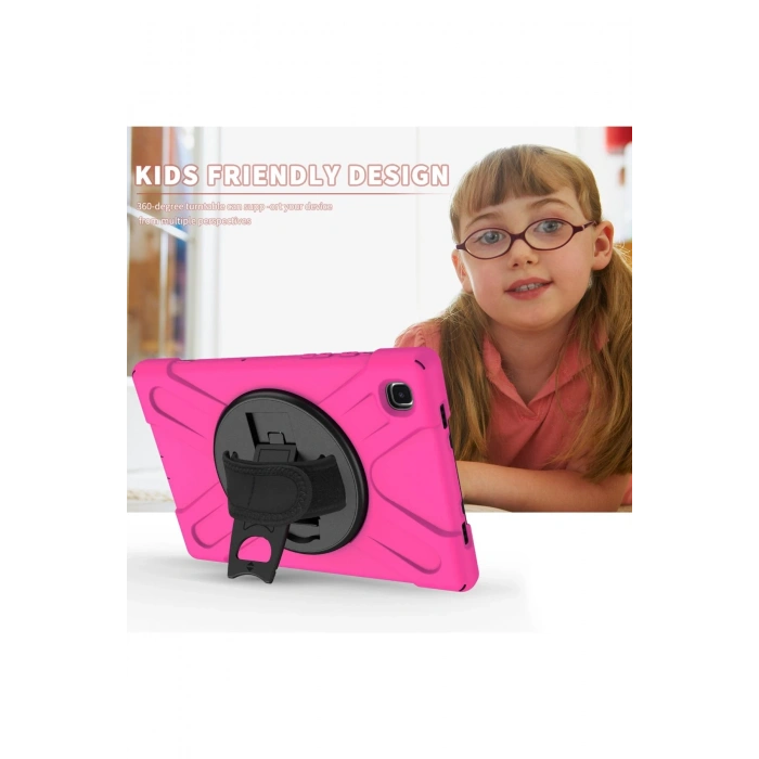 Newface Samsung Galaxy T220 Tab A7 Lite 8.7 Kılıf Amazing Tablet Kapak - Pembe