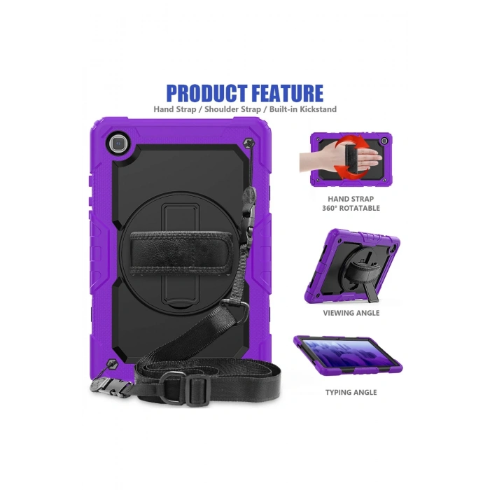 Newface Samsung Galaxy T500 Tab A7 10.4 Kılıf Pars Tablet Kapak - Mor