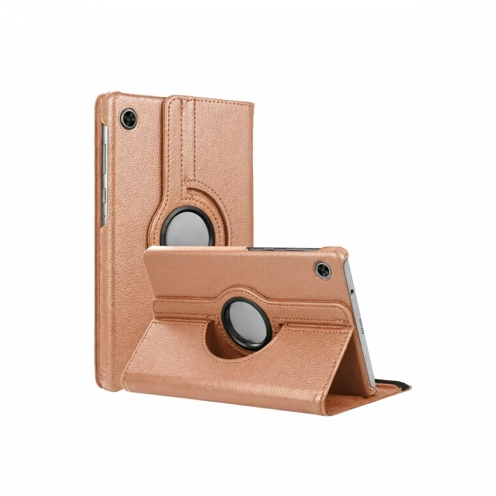 Newface Samsung Galaxy Tab A11 360 Tablet Deri Kılıf - Rose Gold