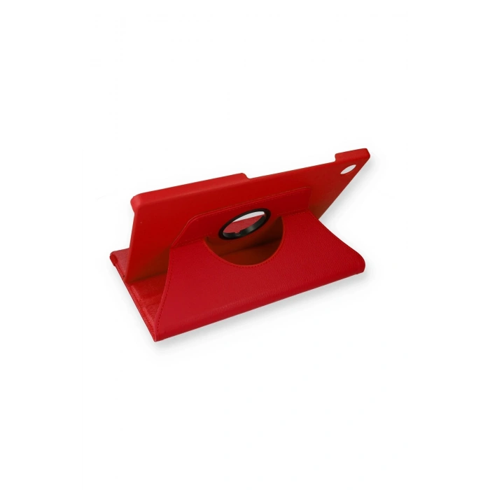 Newface Samsung Galaxy Tab A9 Plus Kılıf 360 Tablet Deri Kılıf - Kırmızı