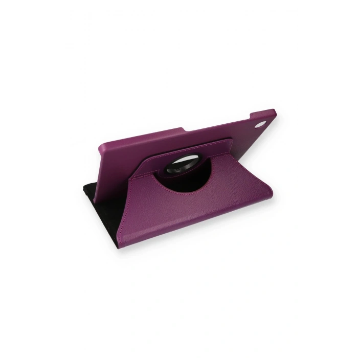 Newface Samsung Galaxy Tab A9 Plus Kılıf 360 Tablet Deri Kılıf - Mürdüm