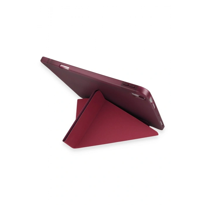 Newface Samsung Galaxy Tab A9 Plus Kılıf Kalemlikli Mars Tablet Kılıfı - Mürdüm