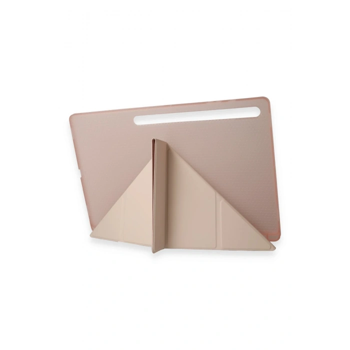 Newface Samsung Galaxy Tab A9 Plus Kılıf Kalemlikli Mars Tablet Kılıfı - Rose Gold