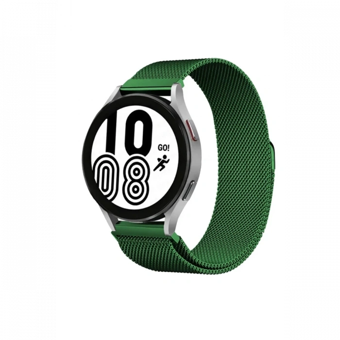 Newface Samsung Galaxy Watch 4 Metal Mıknatıslı Kordon - Haki Yeşil