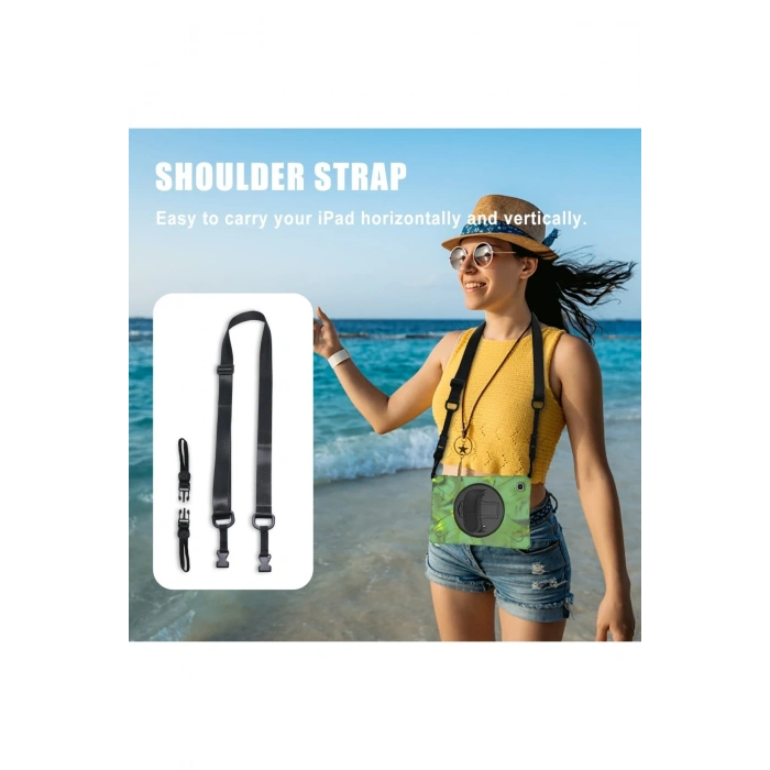 Newface Samsung Galaxy X200 Tab A8 10.5 Kılıf Amazing Tablet Kapak - Kamuflaj