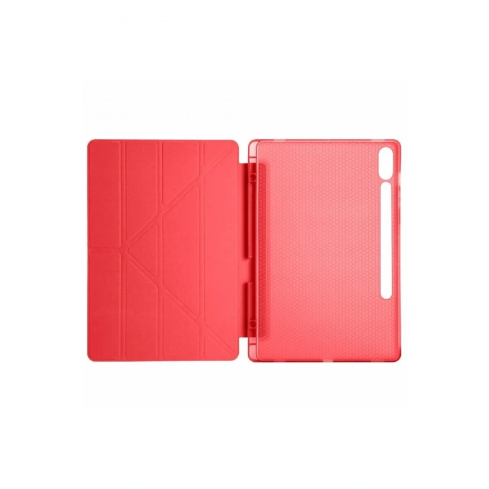 Newface Samsung Galaxy X510 Tab S9 FE 11 Kılıf Kalemlikli Mars Tablet Kılıfı - Kırmızı