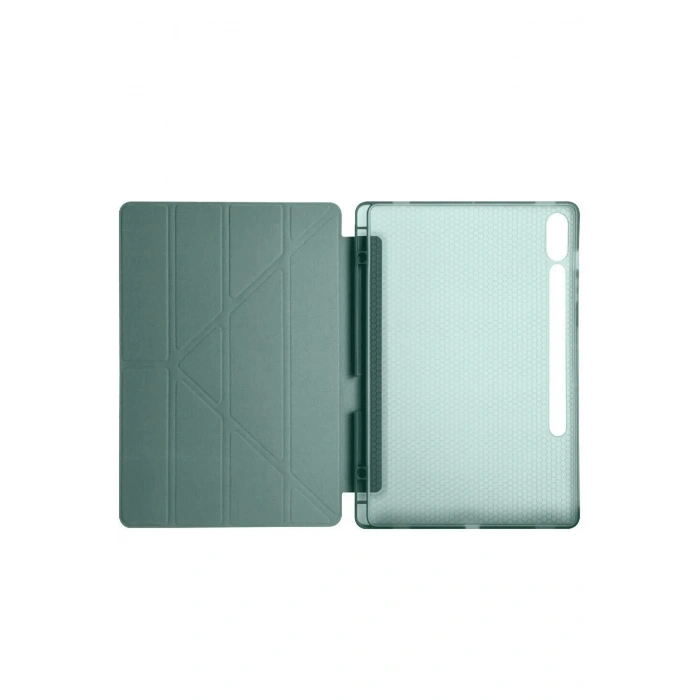 Newface Samsung Galaxy X510 Tab S9 FE 11 Kılıf Kalemlikli Mars Tablet Kılıfı - Koyu Yeşil