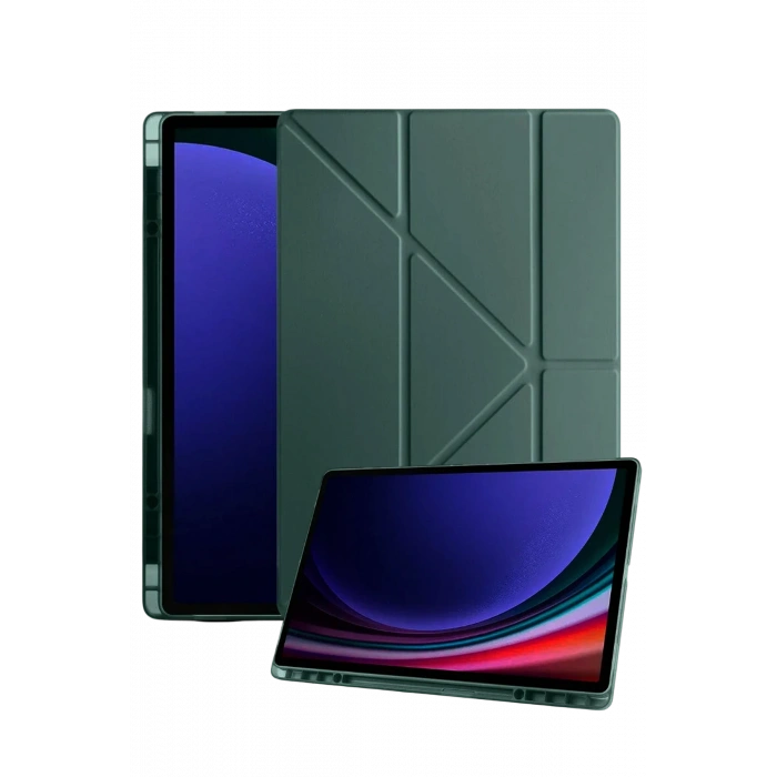 Newface Samsung Galaxy X730 Tab S11 Kalemlikli Mars Tablet Kılıfı - Koyu Yeşil