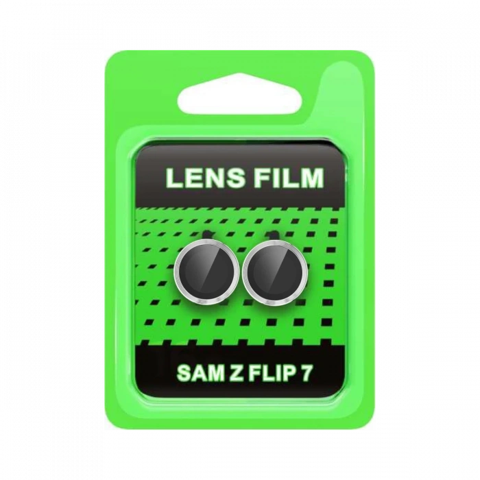 Newface Samsung Galaxy Z Flip 7 Raze Metal Kamera Lens - Gümüş