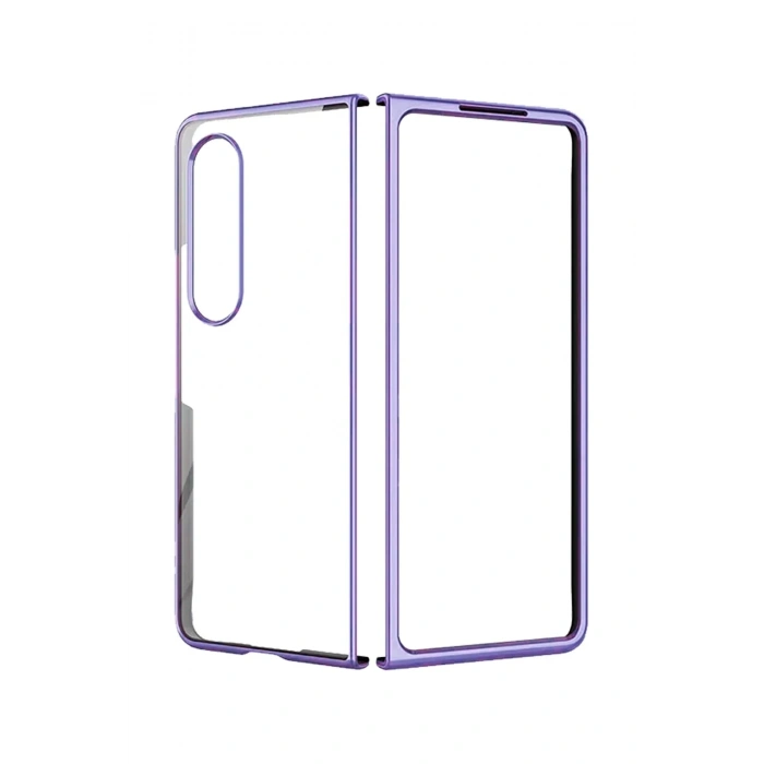 Newface Samsung Galaxy Z Fold 4 Kılıf Fold Element Kapak - Mor