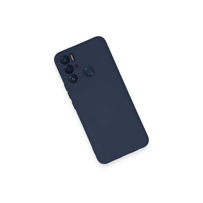 Newface Tecno Pova Neo Kılıf Nano içi Kadife Silikon - Lacivert