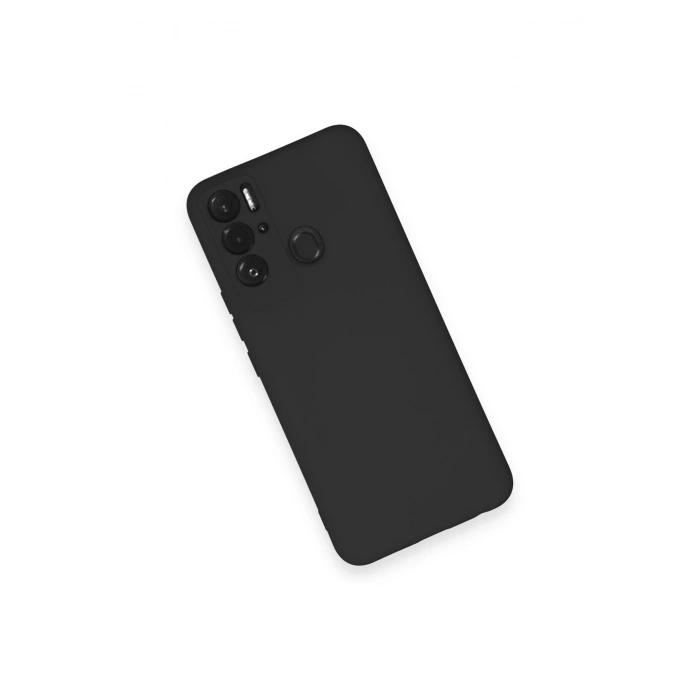 Newface Tecno Pova Neo Kılıf Nano içi Kadife Silikon - Siyah