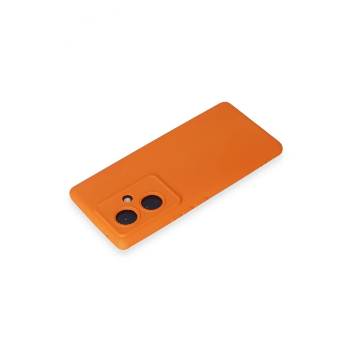 Newface Vivo V29 Lite Kılıf Nano içi Kadife Silikon - Turuncu