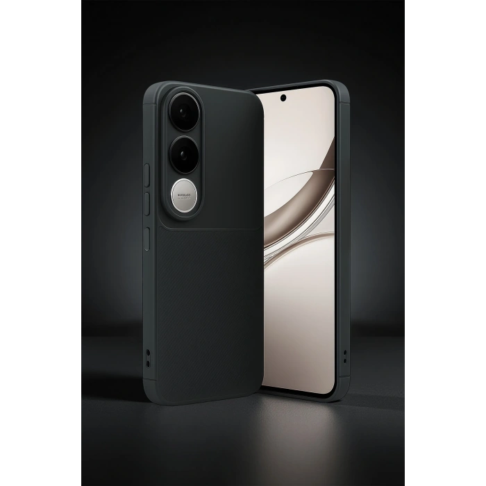 Newface Vivo V50 Lite 4G Auto Focus Karbon Kapak - Siyah