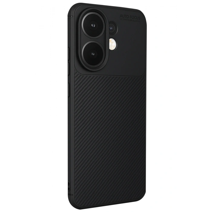 Newface Vivo V60 5G Auto Focus Karbon Kapak - Siyah