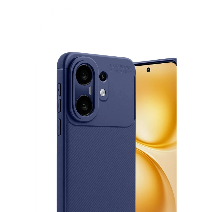 Newface Vivo X200 FE Auto Focus Karbon Kapak - Lacivert