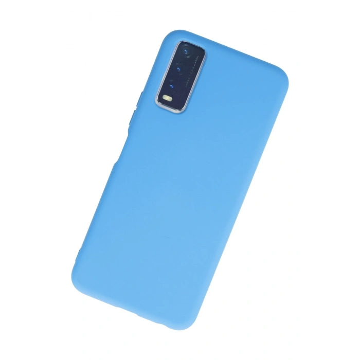 Newface Vivo Y11S Kılıf Nano içi Kadife Silikon - Mavi