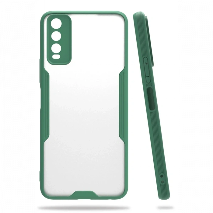 Newface Vivo Y11S Kılıf Platin Silikon - Yeşil