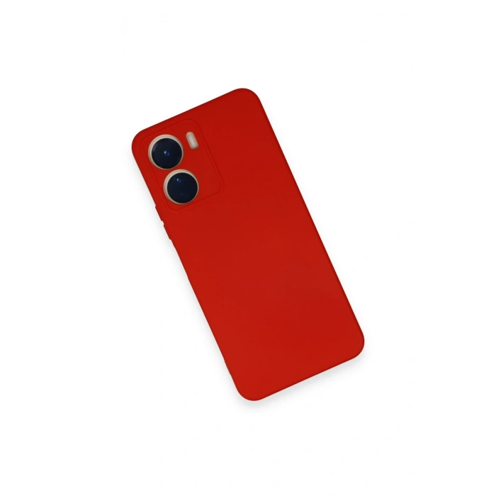 Newface Vivo Y16 Kılıf Nano içi Kadife Silikon - Kırmızı