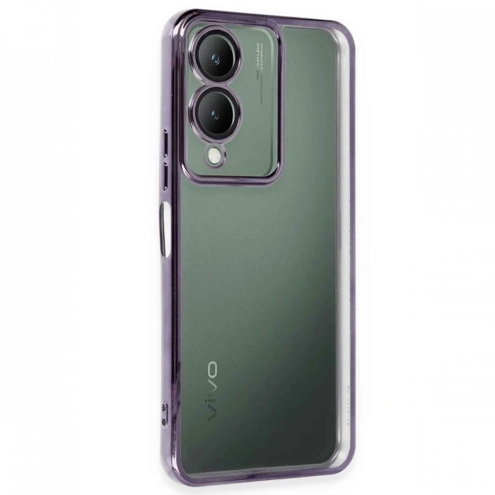 Newface Vivo Y17S Kılıf Razer Lensli Silikon - Mor
