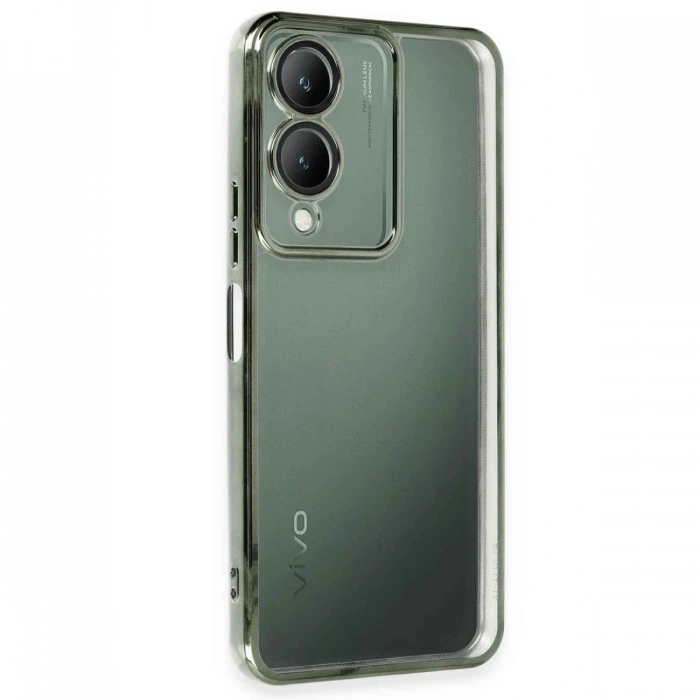 Newface Vivo Y17S Kılıf Razer Lensli Silikon - Yeşil