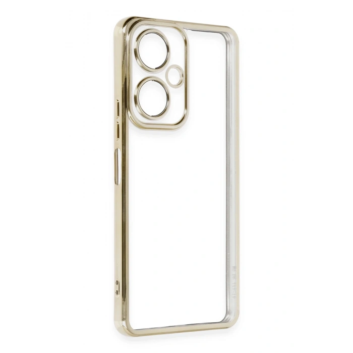 Newface Vivo Y27 Kılıf Razer Lensli Silikon - Gold