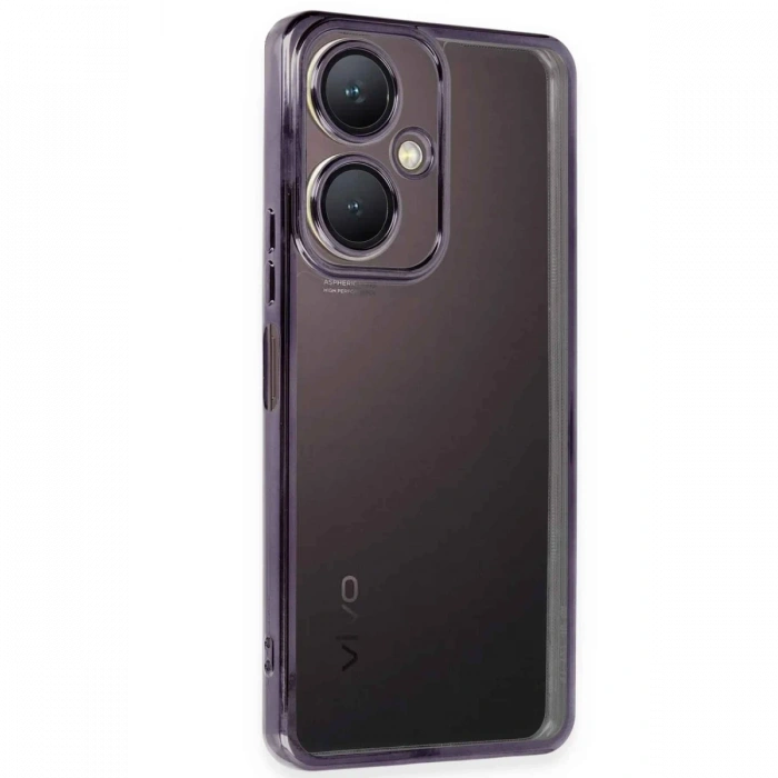 Newface Vivo Y27 Kılıf Razer Lensli Silikon - Mor