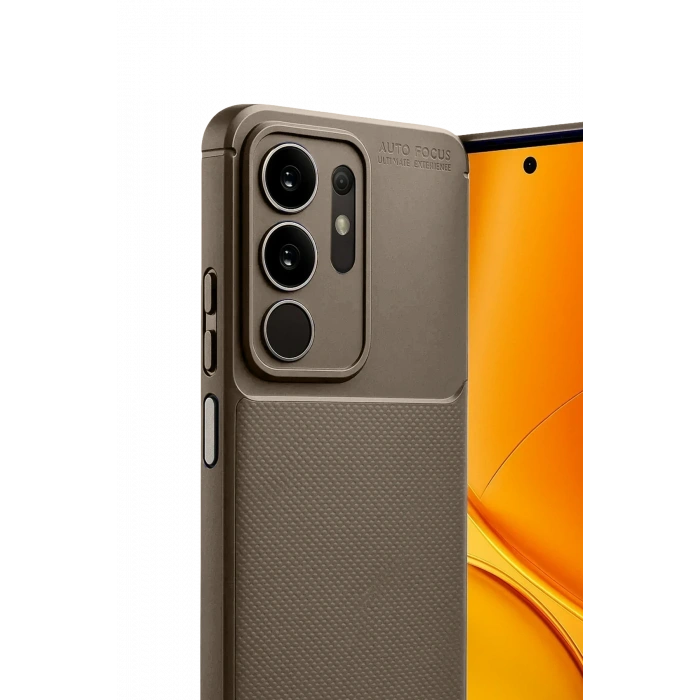 Newface Vivo Y29 4G Auto Focus Karbon Kapak - Kahverengi