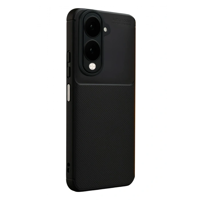 Newface Vivo Y29S Auto Focus Karbon Kapak - Siyah