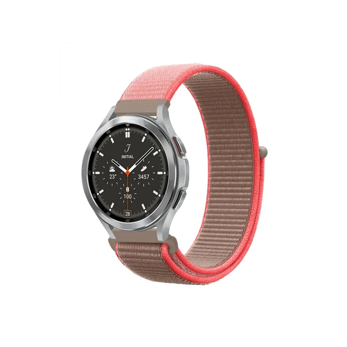 Newface Watch 22mm Hasırlı Cırtcırtlı Kordon - Pembe