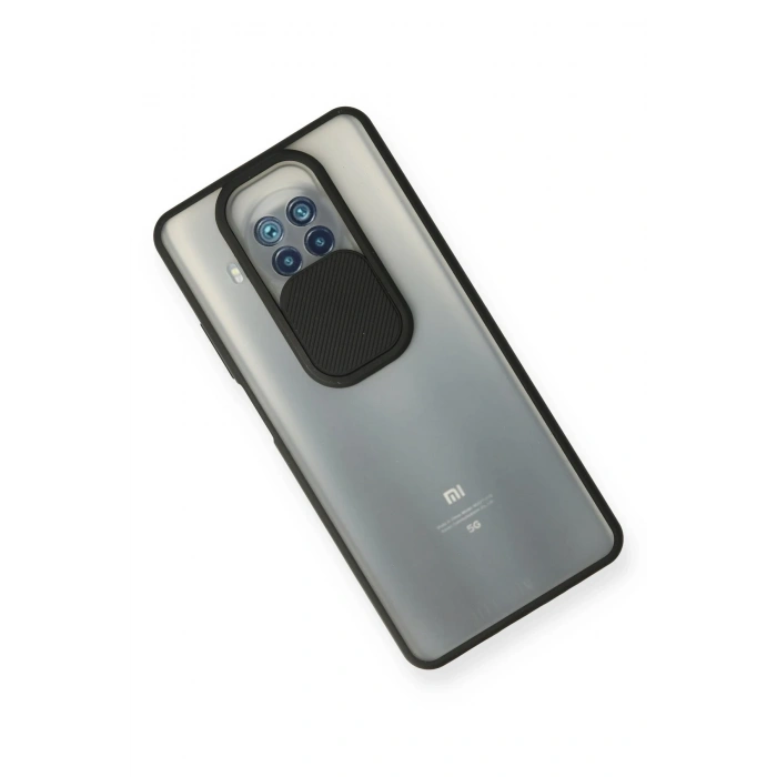 Newface Xiaomi Mi 10T Lite Kılıf Palm Buzlu Kamera Sürgülü Silikon - Siyah