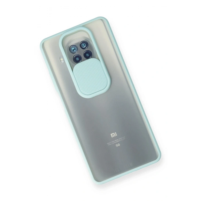 Newface Xiaomi Mi 10T Lite Kılıf Palm Buzlu Kamera Sürgülü Silikon - Turkuaz