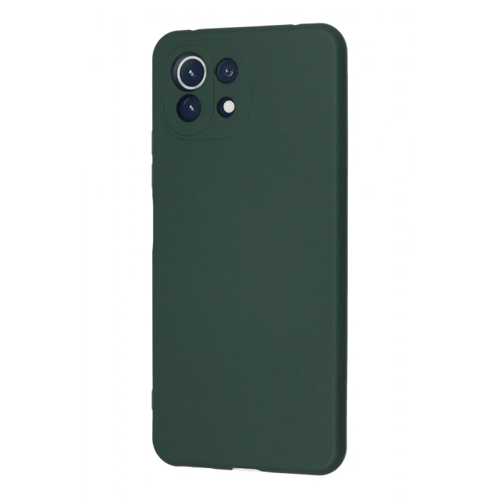Newface Xiaomi Mİ 11 Lite Kılıf Nano içi Kadife Silikon - Koyu Yeşil