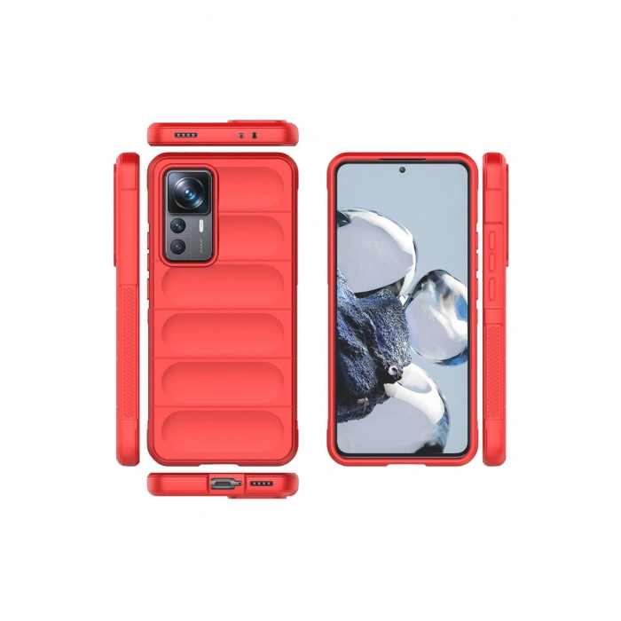 Newface Xiaomi Mi 12T Pro Kılıf Optimum Silikon - Kırmızı