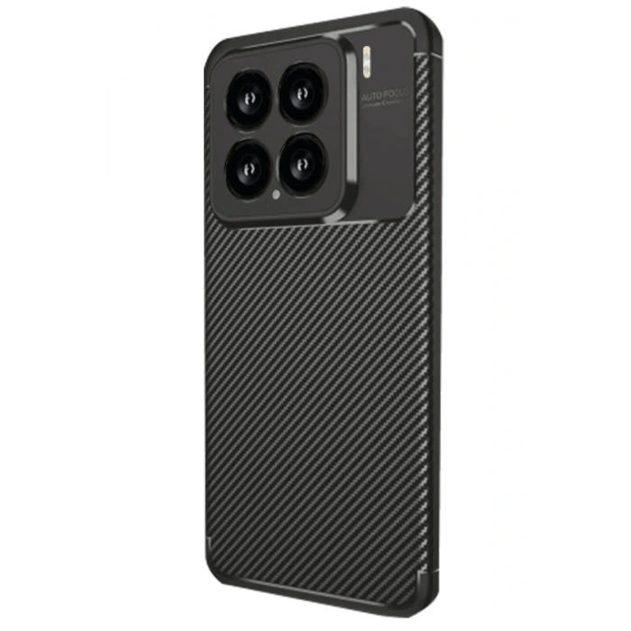 Newface Xiaomi Mi 15 Kılıf Auto Focus Karbon Kapak - Siyah