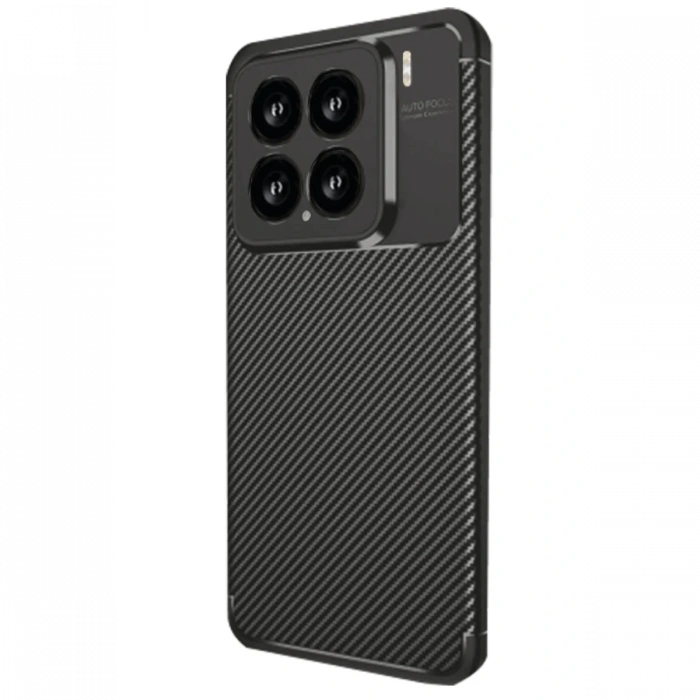 Newface Xiaomi Mi 15 Kılıf Auto Focus Karbon Kapak - Siyah