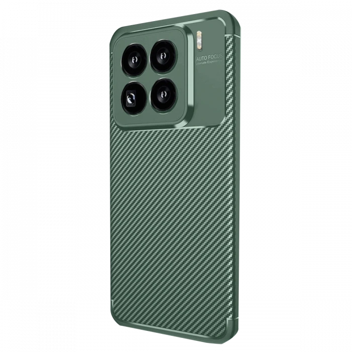 Newface Xiaomi Mi 15 Pro Kılıf Auto Focus Karbon Kapak - Koyu Yeşil